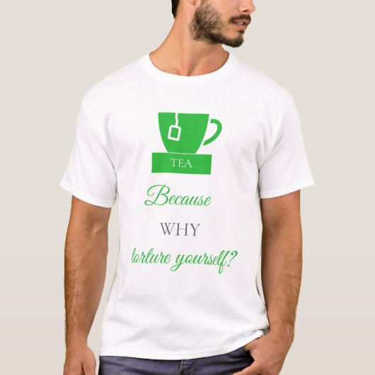 LUVACUPPA (Green + Grey) Basic T-Shirt (Vorderseite)