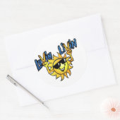 Luvin Livin Sun Graphic Round Sticker (Umschlag)