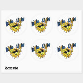 Luvin Livin Sun Graphic Round Sticker (Blatt)