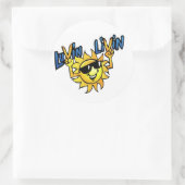 Luvin Livin Sun Graphic Round Sticker (Tasche)
