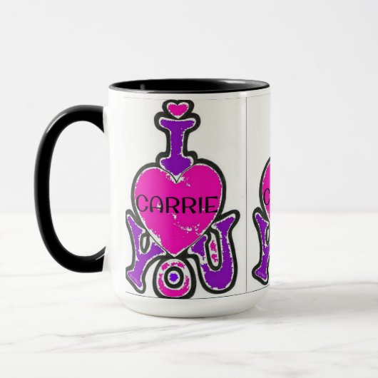 LUVMUG™ Carrie- LUVYBZ® Liebe - Geschenke Kaffee-C Tasse (Links)