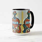 LUVMUG™ Dawn- LUVYBZ® Liebe gibt Kaffeecup Tasse (VorderseiteRechts)