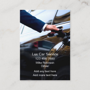 Lux Care Service Chauffeur Fahrerglanz Visitenkarte