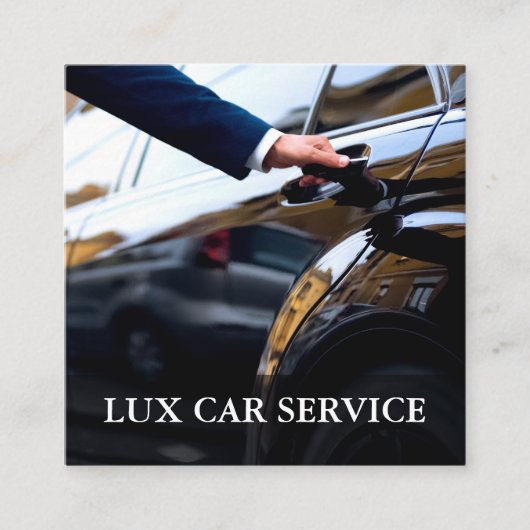 Lux Care Service Taxi Fahrer Quadratische Visitenkarte (Vorderseite)