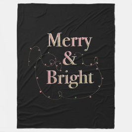 Lux Christmas Merry & Bright auf Black Fleecedecke