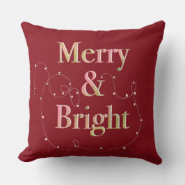 Lux Christmas Merry & Bright Throw Kissen