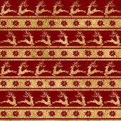 Lux Christmas Plates Custom Red Gold Reindeer Pappteller