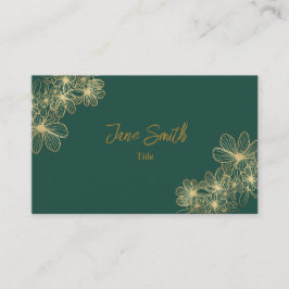 Lux Elegano Gold Blume | Green Business Card Visitenkarte