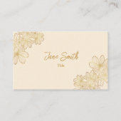 Lux Elegano Gold Blume Visitenkarte (Vorderseite)