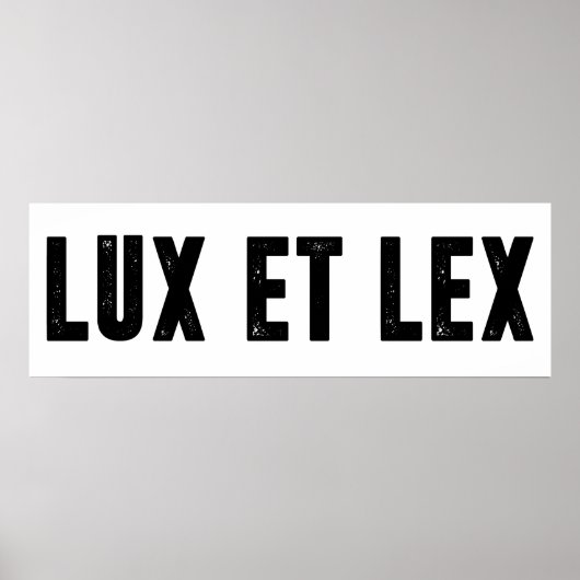 Lux et lex poster (Vorne)