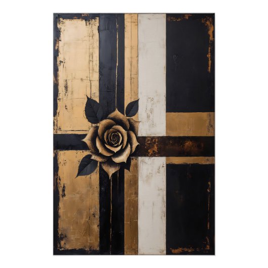 Lux Geometrische Rose Poster (Vorderseite)
