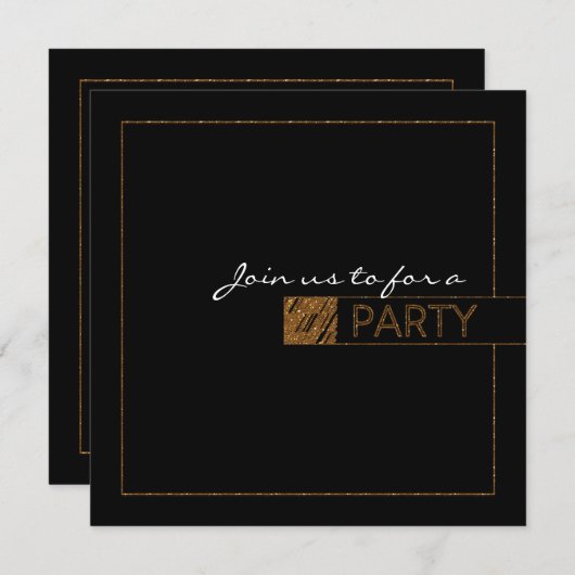 Lux Glitzer Lugano Unexpected Classic Tour Elegant Einladung (Vorne/Hinten)