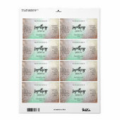 Lux Glitzer Minze und Silber-Gesichtseretiketten (Vorne)