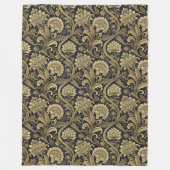 Lux Gold Black Baroque Damask Soft Throw Blanket Fleecedecke (Vorderseite)
