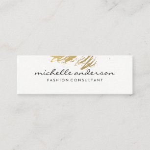 Lux Gold Brushed Mini Visitenkarte