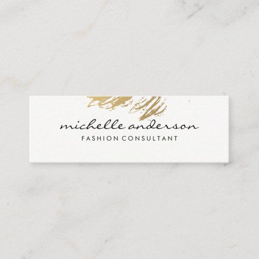 Lux Gold Brushed Mini Visitenkarte (Vorderseite)