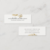 Lux Gold Brushed Mini Visitenkarte (Vorne/Hinten)