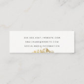 Lux Gold Brushed Mini Visitenkarte (Rückseite)