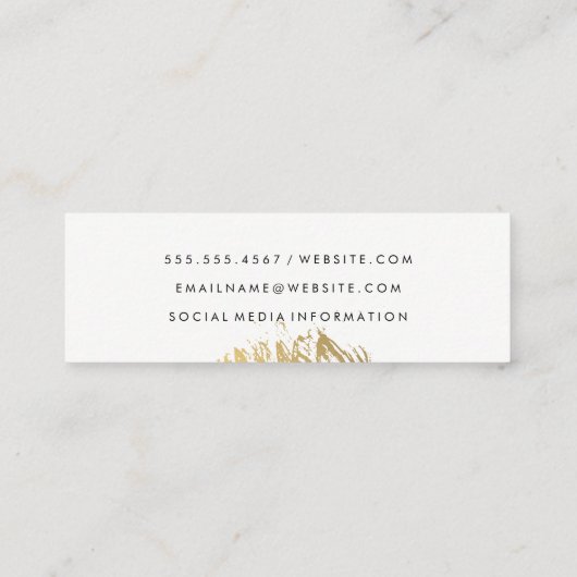 Lux Gold Brushed Mini Visitenkarte (Rückseite)