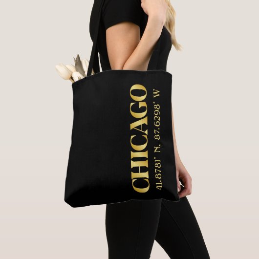 Lux Gold Chicago Latitude & Longitude Tasche (Von Nahem)