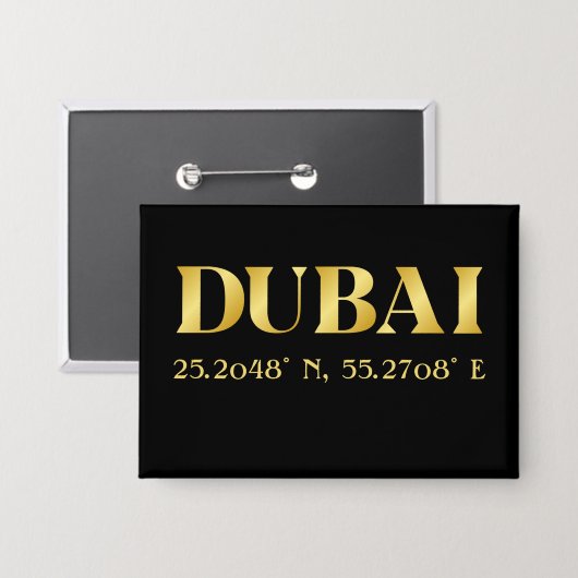Lux Gold Dubai Breite und Länge Button (Vorderseite/Rückseite)