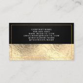 Lux Gold Foil Black Mesh Zuhause Icon Visitenkarte (Rückseite)
