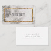 Lux Gold Foil Rahmen Marmor Visitenkarte (Vorne/Hinten)