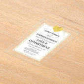 Lux Gold Herz Liebe & Commitment Zeremonie Acryleinladungen (Ablage )