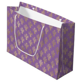 Lux Gold Lilie und Amethyst Große Geschenktasche Geschenktüte