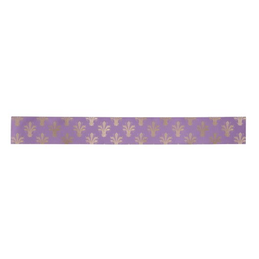 Lux Gold Lilie und Amethyst Satinband (Vorderseite)