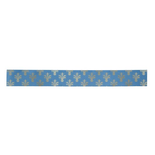 Lux Gold Lilie und Französisch Blue Satinband (Vorderseite)