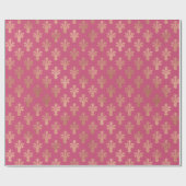 Lux Gold Lilie und Raspberry Sorbet Geschenkpapier (Flach)