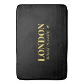 Lux Gold London Latitude & Longitude Badematte (Vorderseite Vertikal)