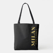 Lux Gold Milan Latitude & Longitude Black Tasche (Rückseite)