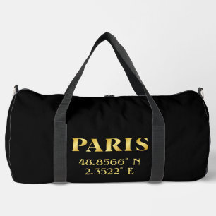Lux Gold Paris Latitude & Longitude Duffel Bag Duffle Bag