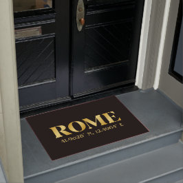 Lux Gold Rome Latitude & Longitude Fußmatte