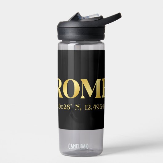 Lux Gold Rome Latitude & Longitude Trinkflasche (Links)