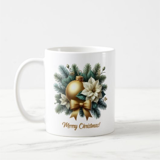 Lux gold Weihnachtsbaumwolle Goldbug Kaffeetasse (Links)