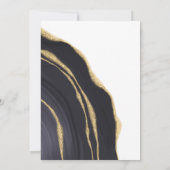 Lux gray golden agate Hochzeit Einladung (Rückseite)