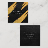 Lux Imitate Gold Kunstdrucke Lederdrucke Quadratische Visitenkarte (Vorne/Hinten)