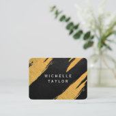 Lux Imitate Gold Kunstdrucke Lederdrucke Visitenkarte (Stehend Vorderseite)