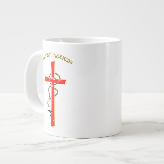 Lux in Tenebris -01 Jumbo-Tasse (Vorderseite Links)