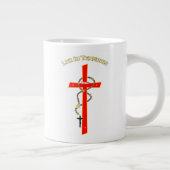 Lux in Tenebris -01 Jumbo-Tasse (Rechts)