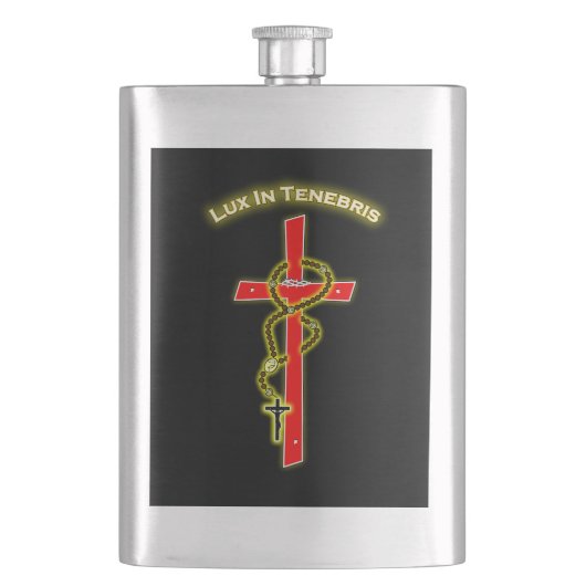 Lux in Tenebris - Rosary 01 Flachmann (Vorderseite)