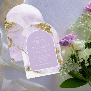 Lux Ink Lavender Abstrakt Arch ID990 Einladung
