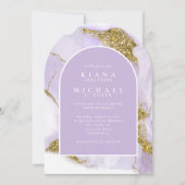 Lux Ink Lavender Abstrakt Arch ID990 Einladung (Vorderseite)