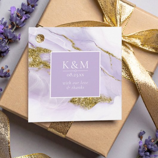 Lux Ink Lavender Abstrakt Danke, ID990 Geschenkanhänger