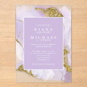 Lux Ink Lavender Abstrakt ID990 Acryleinladungen (Vorderseite)