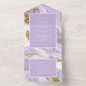 Lux Ink Lavender Abstrakt ID990 All In One Einladung (Innen Boden)