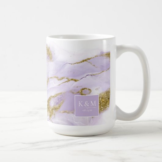 Lux Ink Lavender Abstrakt ID990 Kaffeetasse (Rechts)
